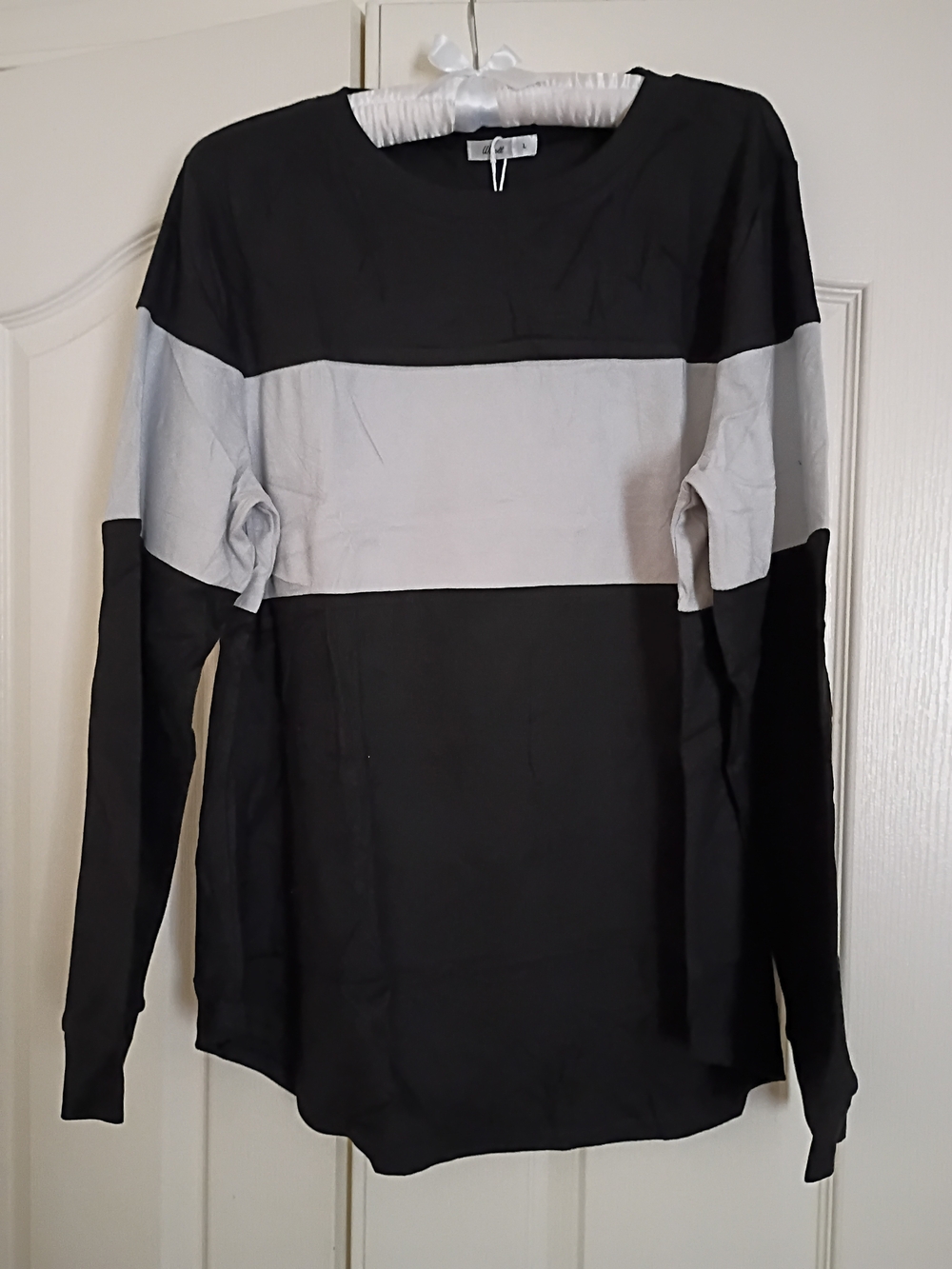 WIHOLL Color Block Tunic Sweatshirt Women's Long Sleeve Top NWT